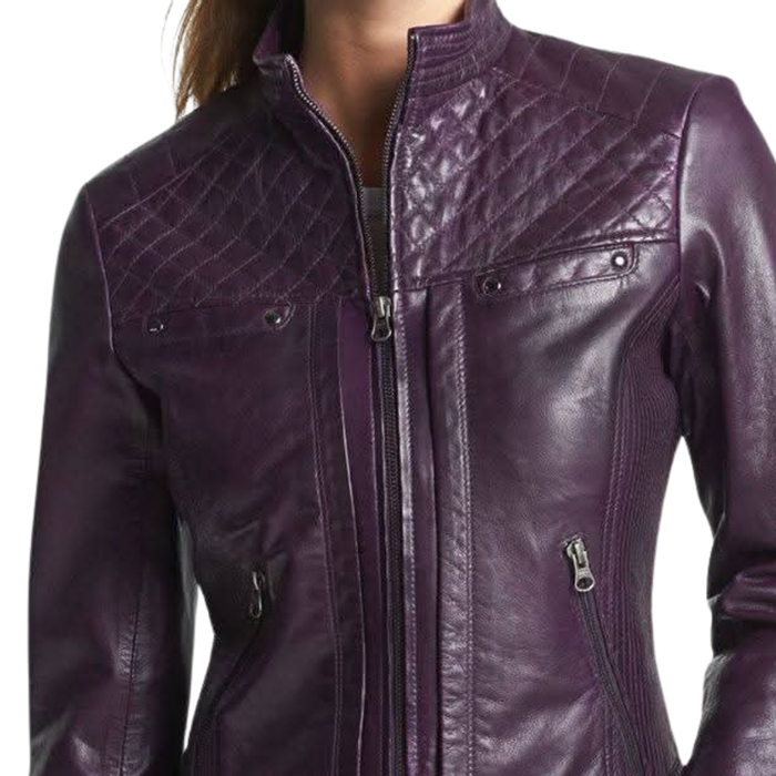 Casual Real Leather Ladies Jacket