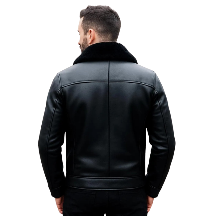 Fur Collar Leather Jacket