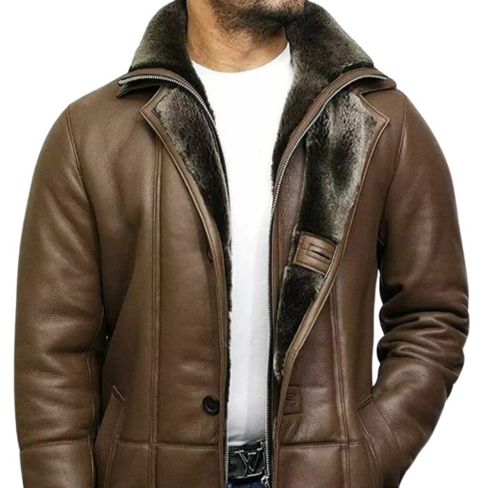 Men’s Fur Leather Coat